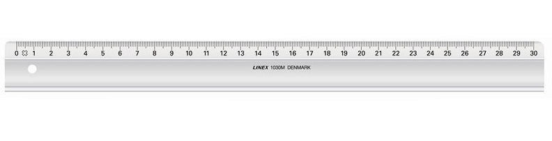 Linex Lineal – Kunststoff – 30 cm – Tuschekante, Facette