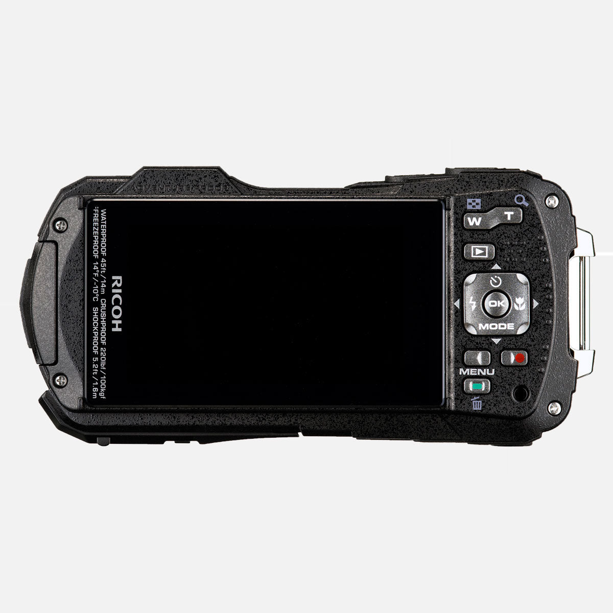 Ricoh WG-80 – Kompaktkamera, 16 MP 1/2,3", 1080p, 5× opt. Zoom, Schwarz