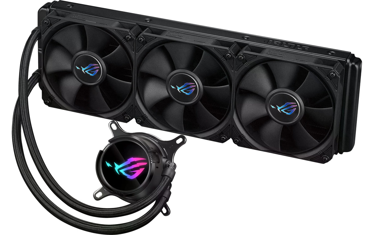 ASUS ROG Strix LC III 360 – Flüssigkeitskühler – 360 mm Radiator, 3×120 mm Lüfter, LCD, Schwarz