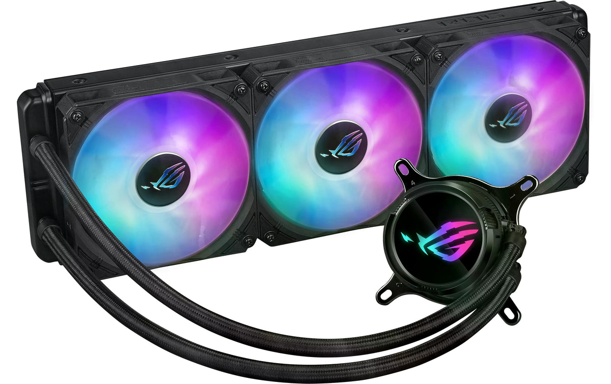 ASUS ROG STRIX LC III 360 – Flüssigkeitskühler – 360 mm Radiator, 3×120 mm, LCD, Schwarz, für AM4, AM5, LGA 11