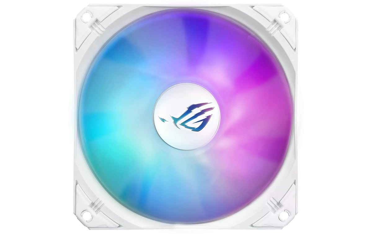 ASUS ROG STRIX LC III 360 ARGB WH – Flüssigkeitskühler – 360 mm Radiator, 3×120 mm Lüfter, LCD, Weiss