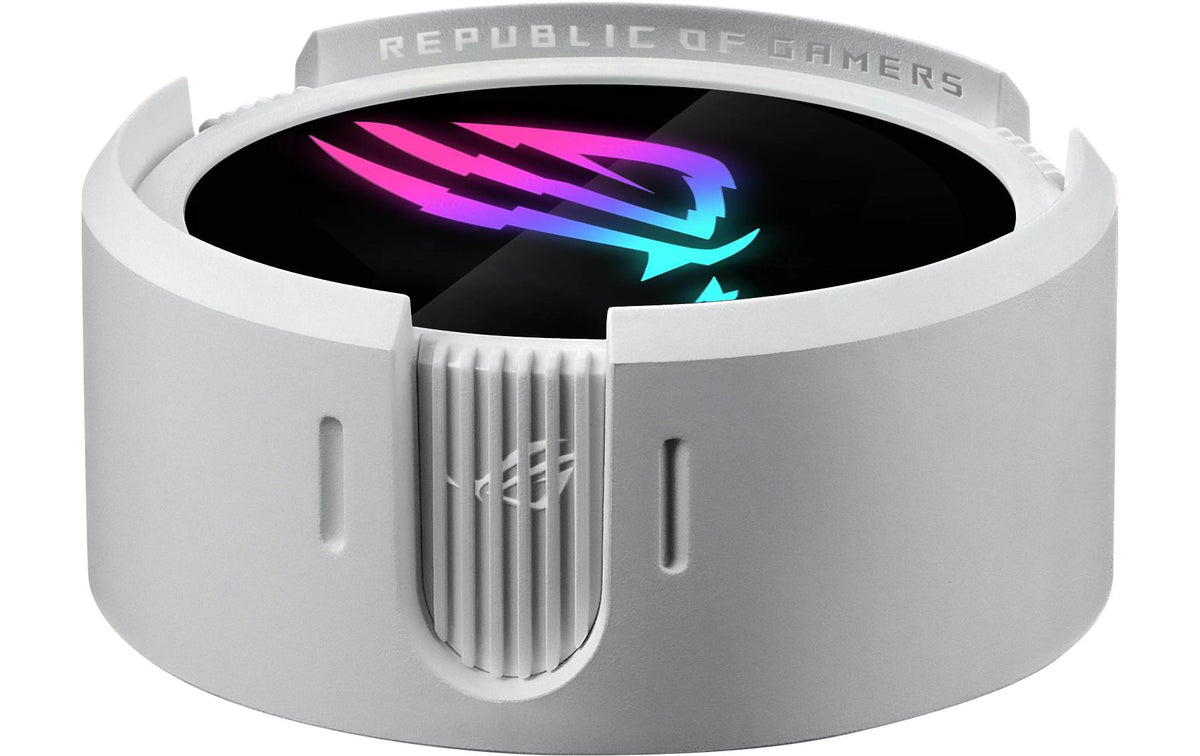 ASUS ROG STRIX LC III 360 ARGB WH – Flüssigkeitskühler – 360 mm Radiator, 3×120 mm Lüfter, LCD, Weiss