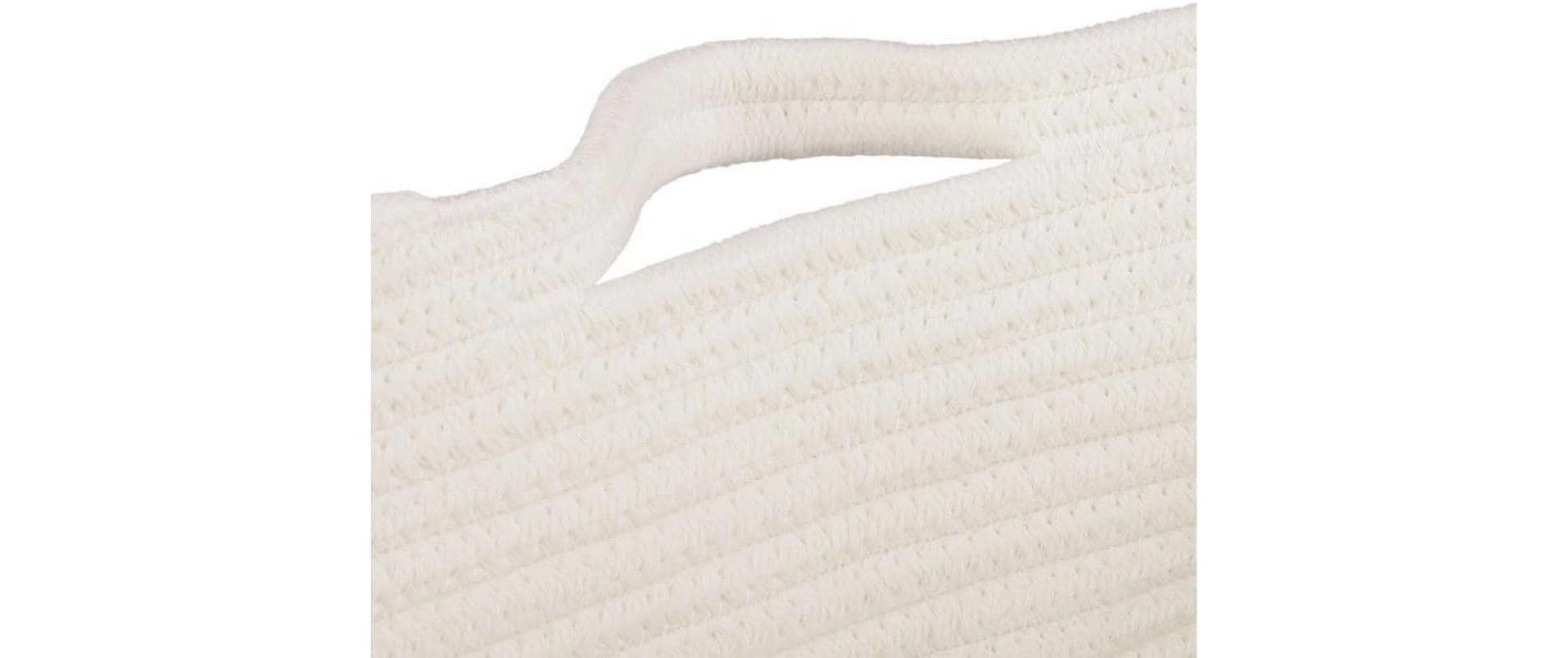 Relaxdays Runder Aufbewahrungskorb – Baumwolle – Schwarz/Weiss – 350 × 245 × 350 mm