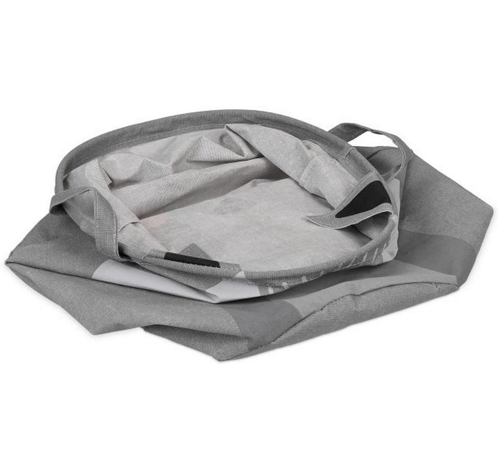 Relaxdays Aufbewahrungskorb – Baumwolle – Schwarz/Grau/Pink/Weiss – Ø 350 × 560 mm