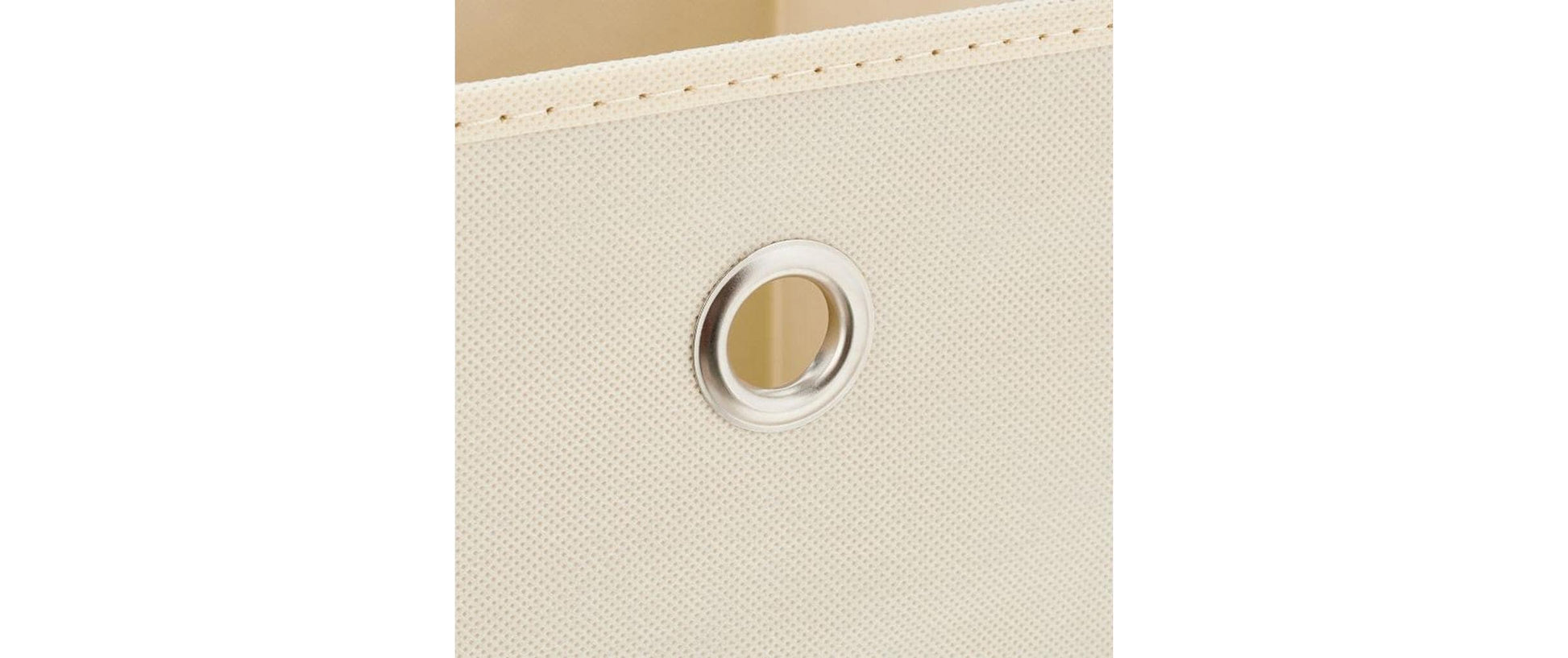 Relaxdays Aufbewahrungsbox Set 4-teilig – Karton/Vlies/Eisen – Beige/Silber – 300 × 300 × 300 mm