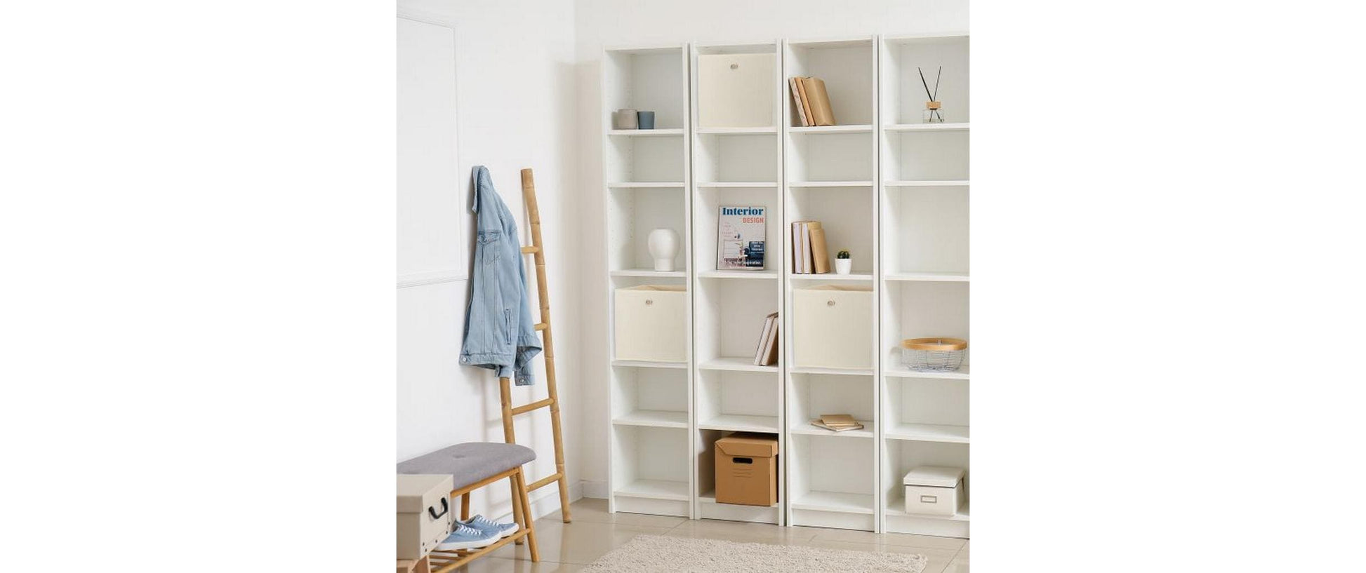 Relaxdays Aufbewahrungsbox Set 4-teilig – Karton/Vlies/Eisen – Beige/Silber – 300 × 300 × 300 mm