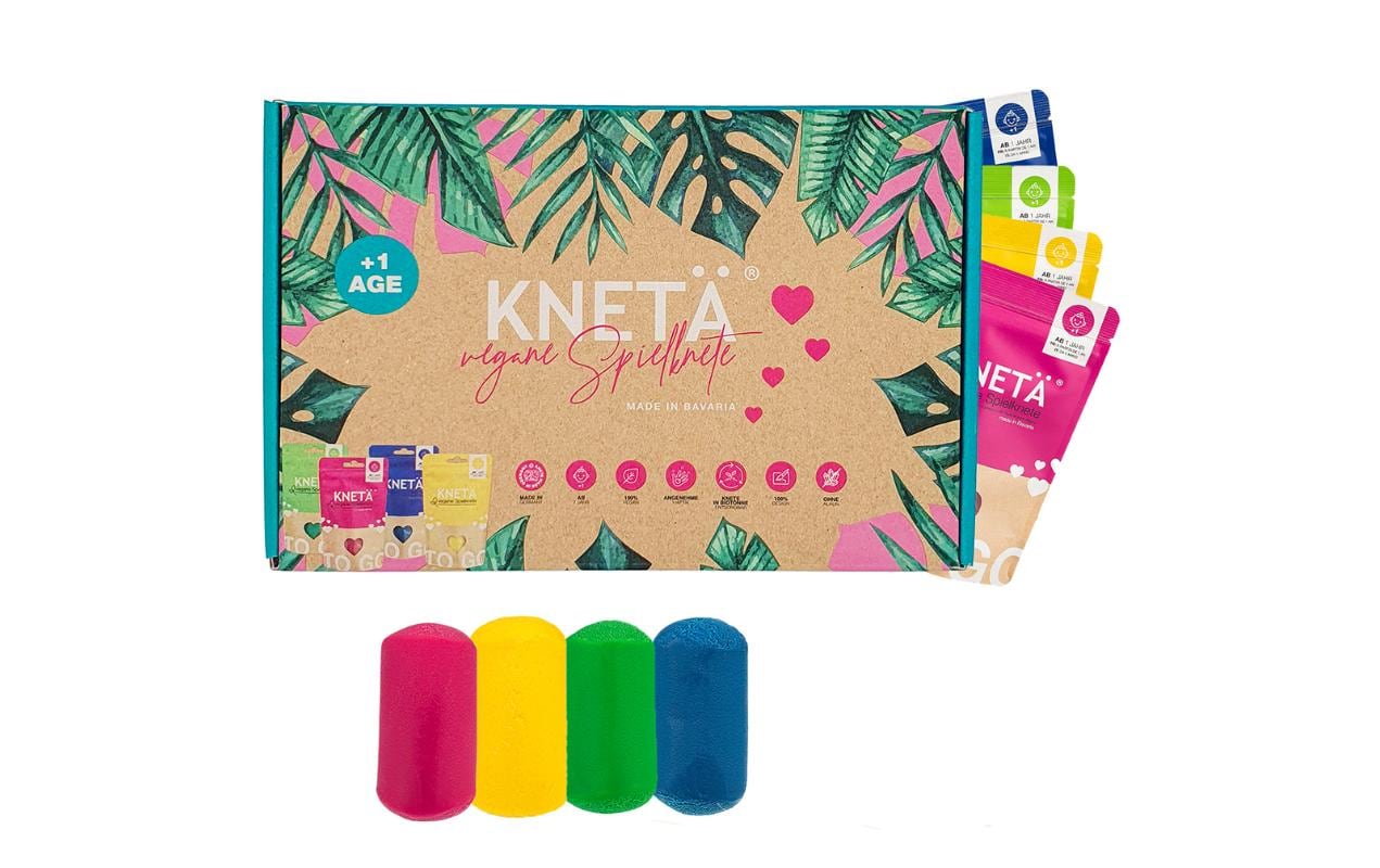 KNETÄ Knete, Mehrfarbig, 100 g, 4 Stk., FSC
