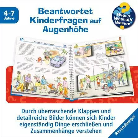 Ravensburger Buch – Wieso? Weshalb? Warum? – Alles über den Strassenverkehr (Band 50), 16 Seiten