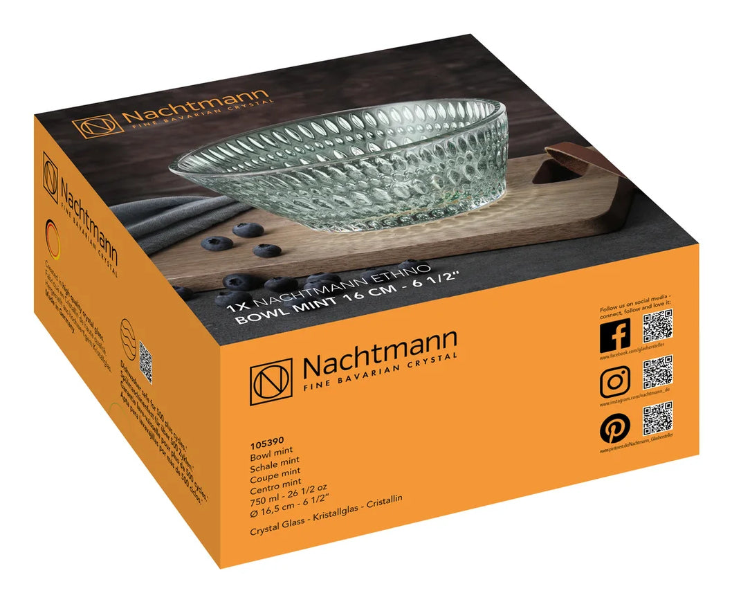 Nachtmann Schale Ethno – 750 ml, Ø 16,5 cm, Kristallglas, Transparent, spülmaschinenfest