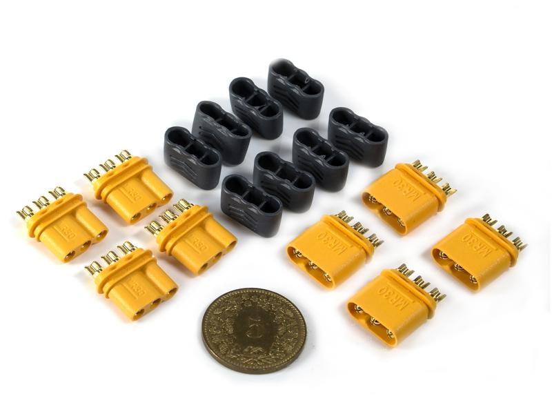 EP Product Motoranschluss-Set, MR30 Stecker, 30 A, 4er-Pack – Schwarz/Gelb
