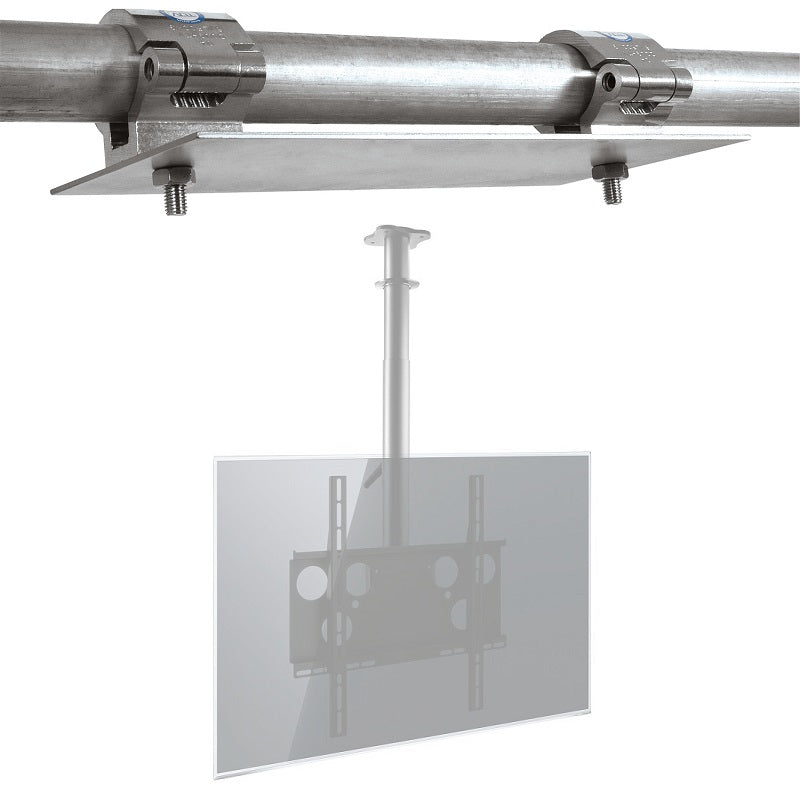 Hagor Traversenadapterplatte für Deckenhalterungen PLD/HA DH-Serie für Rohre Ø 45–90 mm, Schwarz