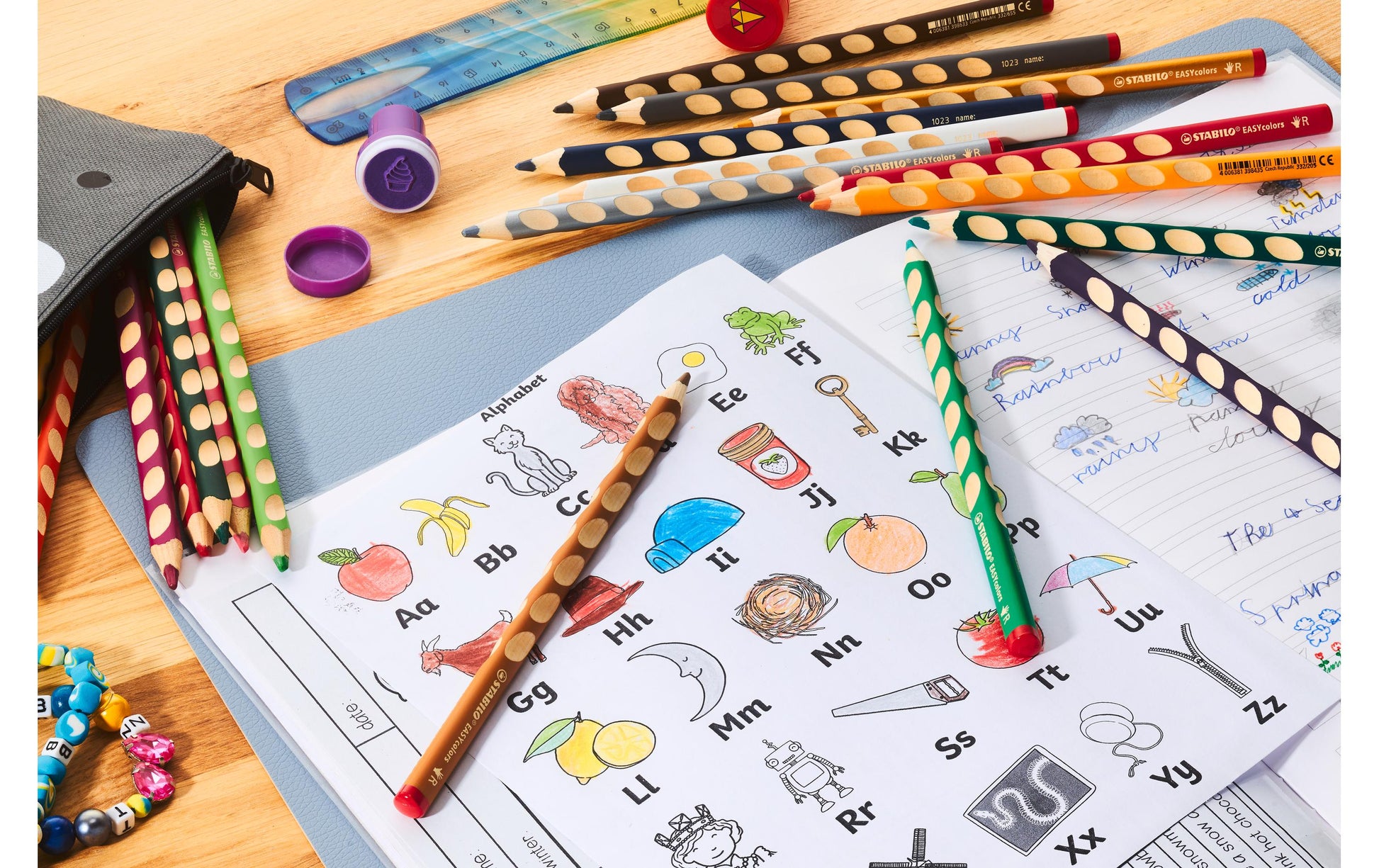 Stabilo Buntstift Mehrfarbig 24er-Etui – ergonomisch, dreikant, Ø 4,2 mm