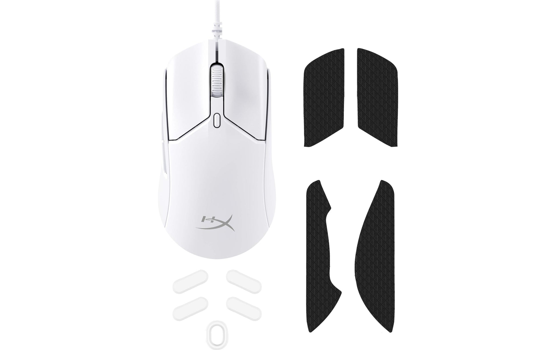 HyperX Pulsefire Haste 2 – Gaming-Maus – Kabelgebunden (USB-A), 26000 DPI, Weiss