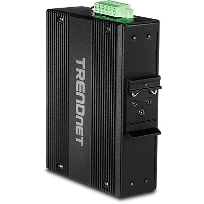 TRENDnet TI-PG62B – Unmanaged L2 Switch – 5× 1G (4× PoE+), 2× SFP, PoE-Budget 120 W, DIN-Rail