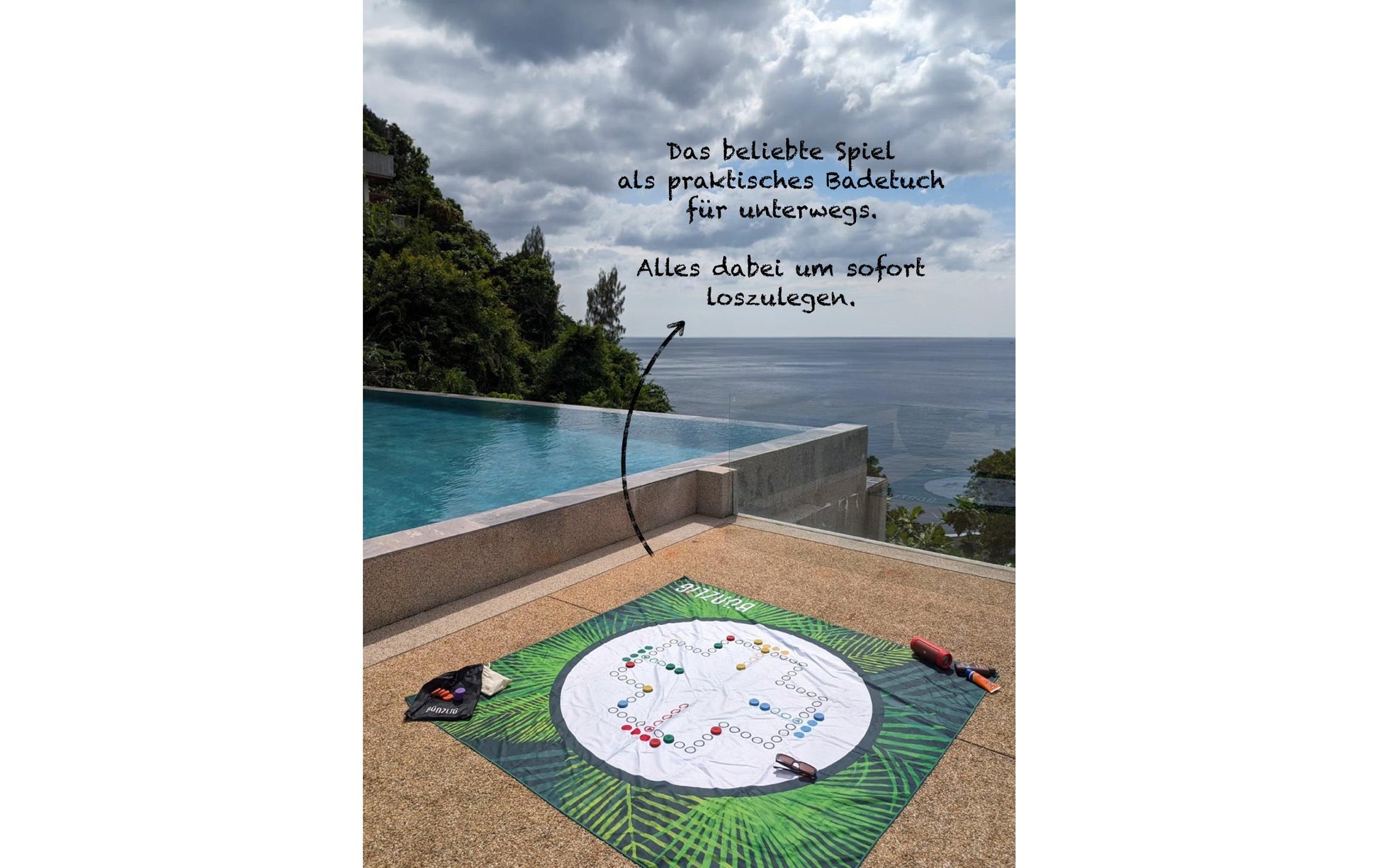 Bünzlig dog Duschtuch Dog-Spiel – Mehrfarbig/Grün