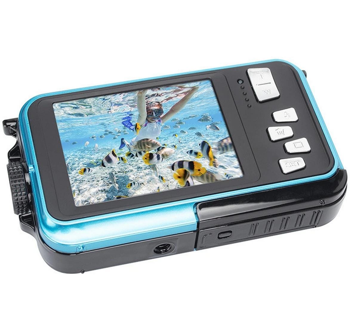 AgfaPhoto Realishot WP8000 – Outdoor-Kompaktkamera, 24 MP, 1080p, 16× optischer Zoom, Blau