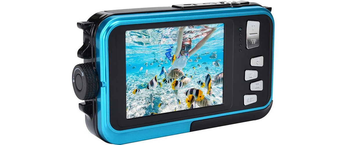AgfaPhoto Realishot WP8000 – Outdoor-Kompaktkamera, 24 MP, 1080p, 16× optischer Zoom, Blau