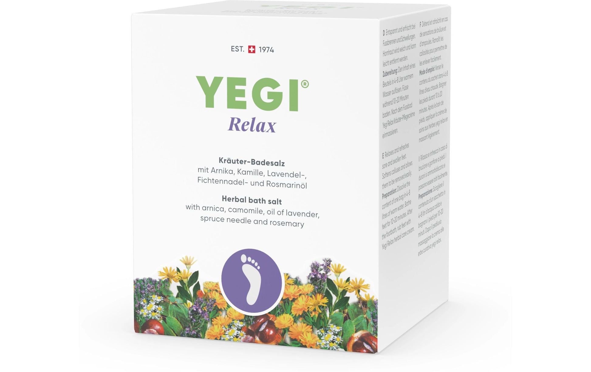 Yegi Kräuter-Badesalz Relax – für Füsse – 200 g