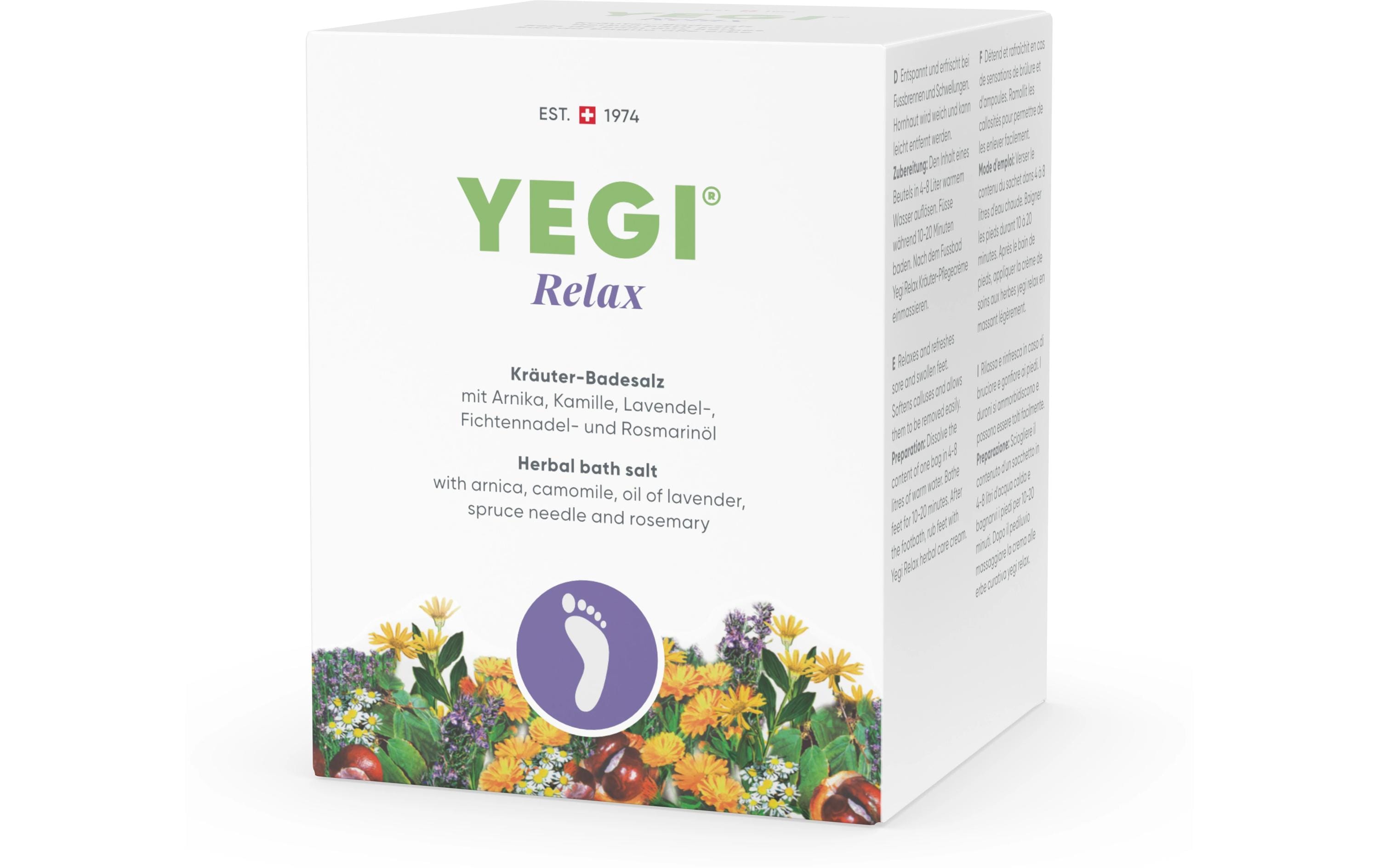 Yegi Kräuter-Badesalz Relax – für Füsse – 200 g