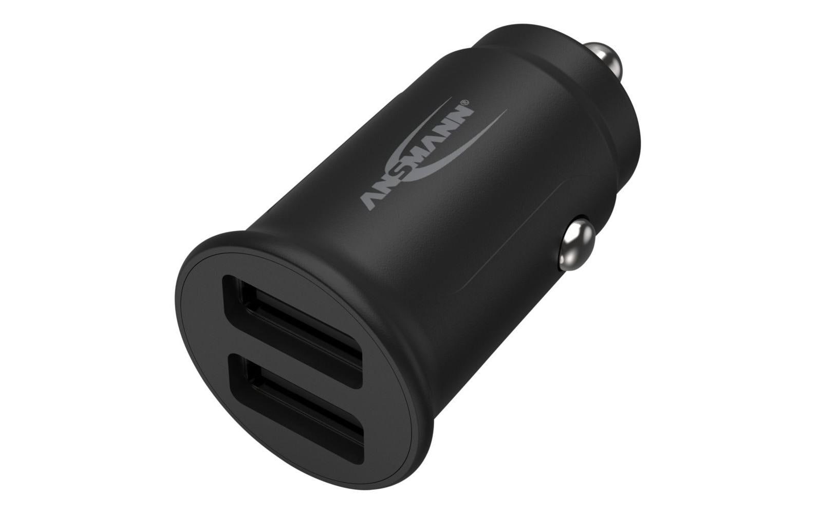 Ansmann CC212 Auto-Ladegerät 12 W – USB-A×2 – Schnellladefunktion – für 12–24 V Fahrzeugsteckdose – schwarz