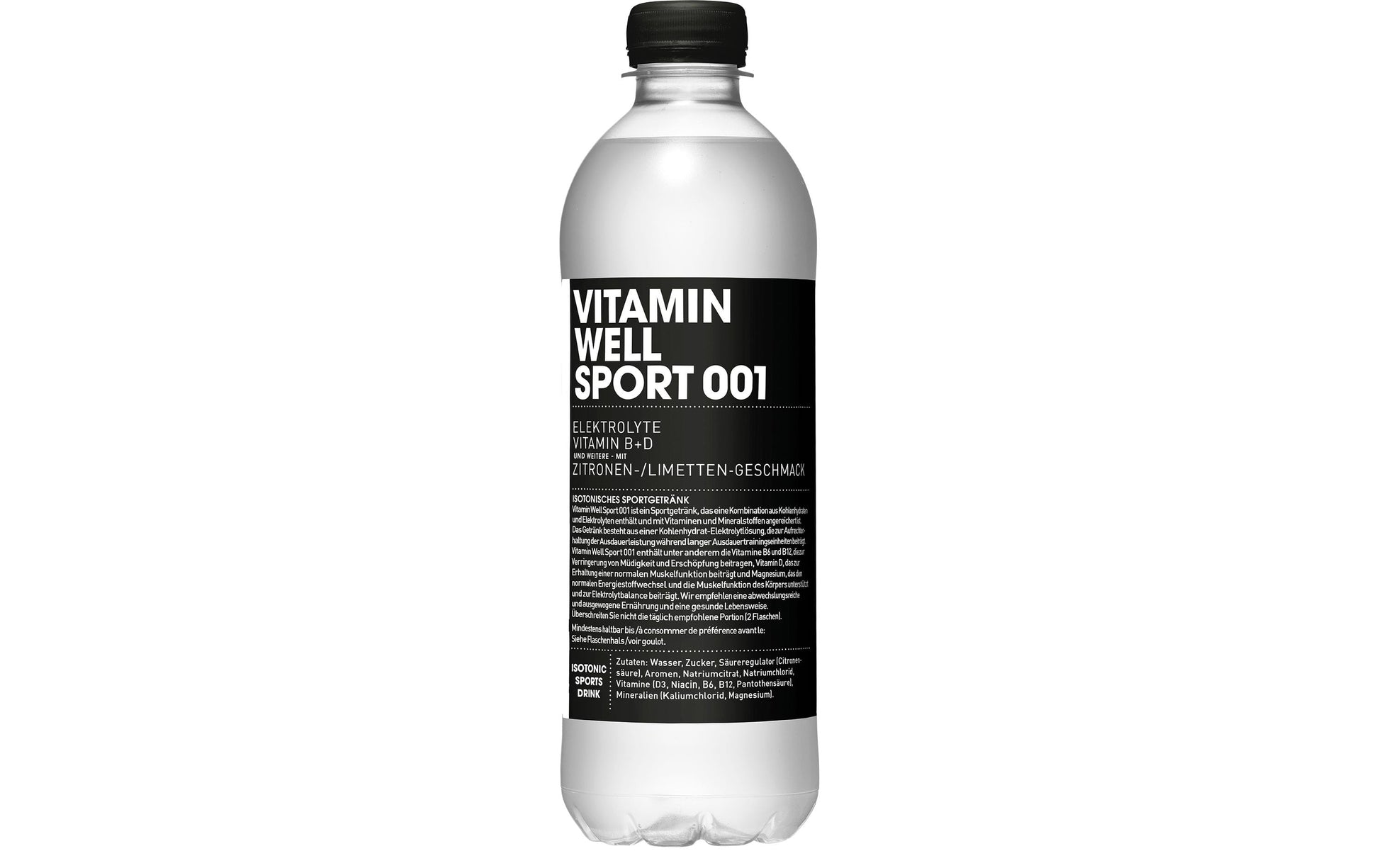 Vitamin Well – Vitaminwasser Sport 001, Limette & Zitrone – 12 × 5 dl