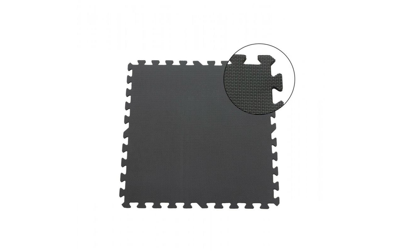 Gymstick Fussmatte – 60 × 60 cm, 1,2 cm, schwarz, für Fitness, 4 Stk.