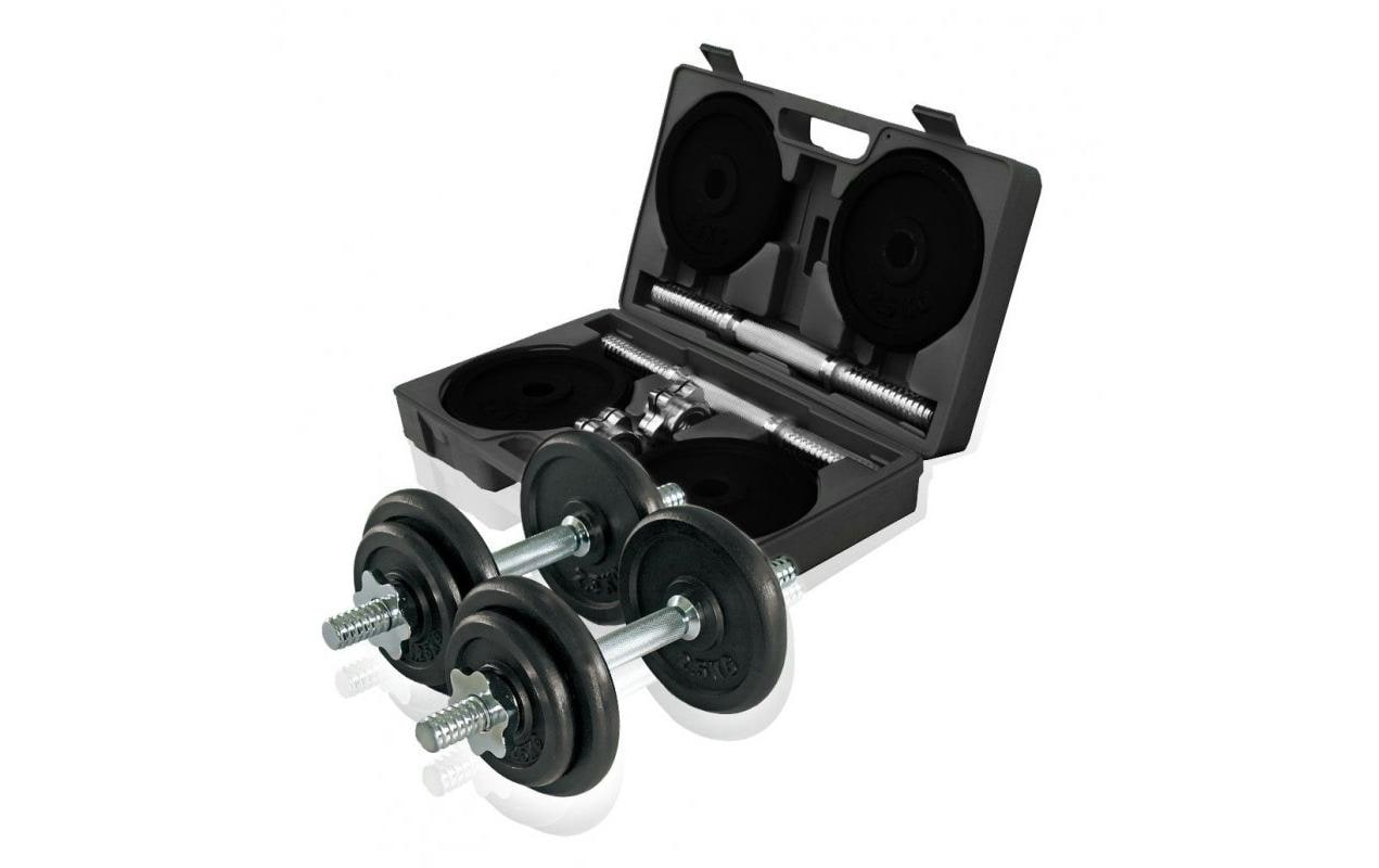 Gymstick Kurzhantel-Set 61070-15, 15 kg, Schwarz, Stahl/Eisen