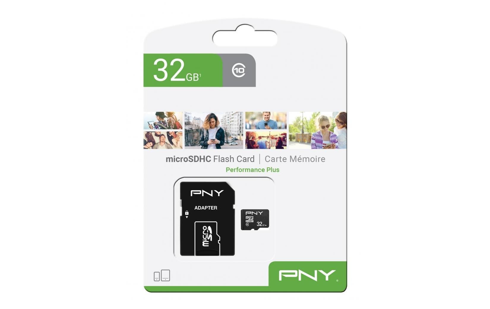 PNY Performance Plus PSDU32G10 microSDHC 32 GB – Klasse 10