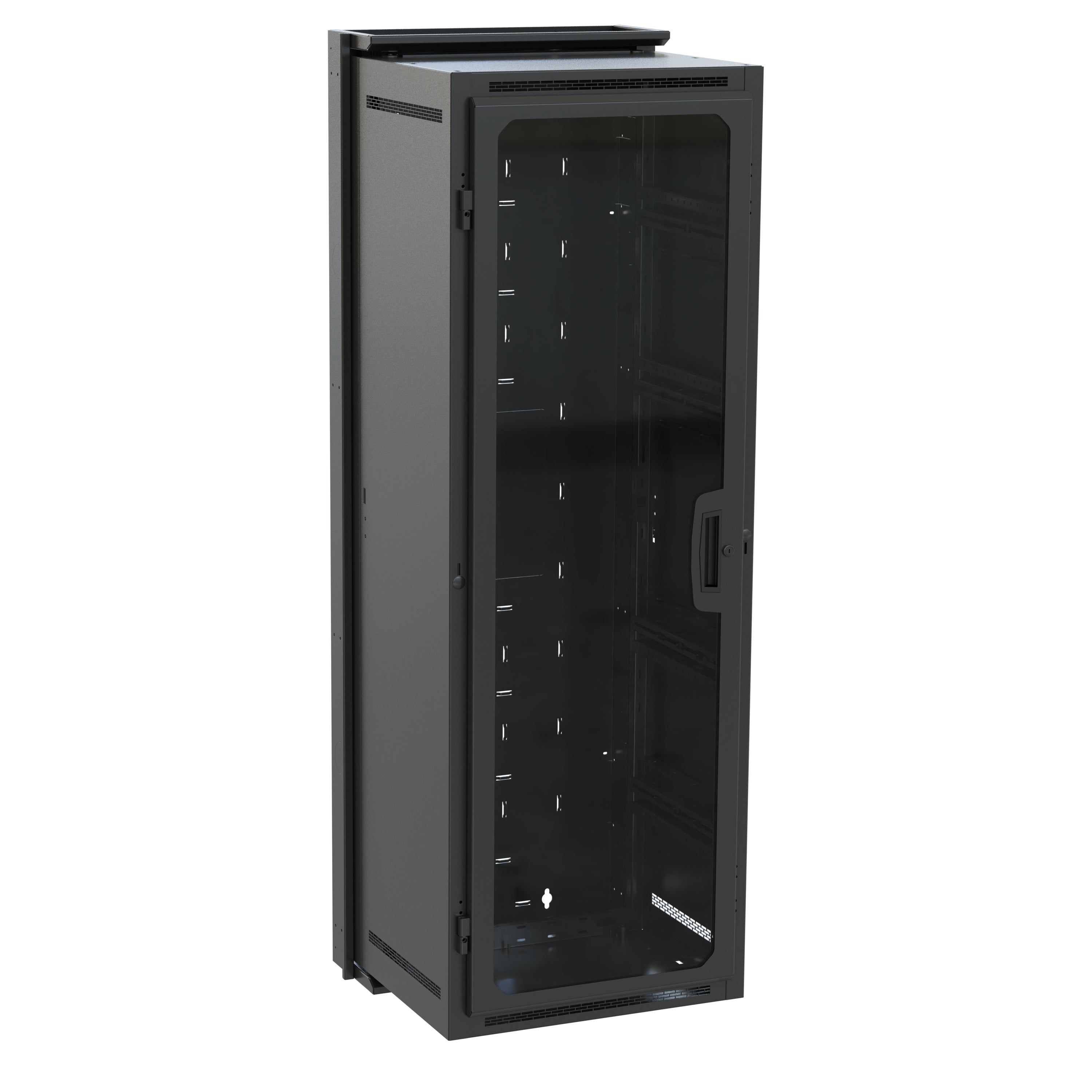 Middle Atlantic Wandrack DWR-35-22PD – Wandmontage – 35U – 594 × 559 × 1734 mm – 136,1 kg – Schwarz – Stahl