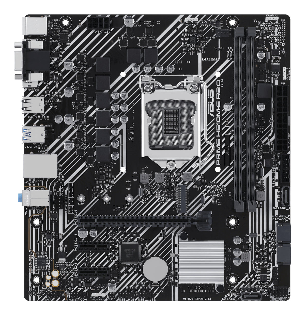 ASUS PRIME H510M-E R2.0 – Mainboard – LGA 1200, Intel H470, mATX, DDR4, 64 GB