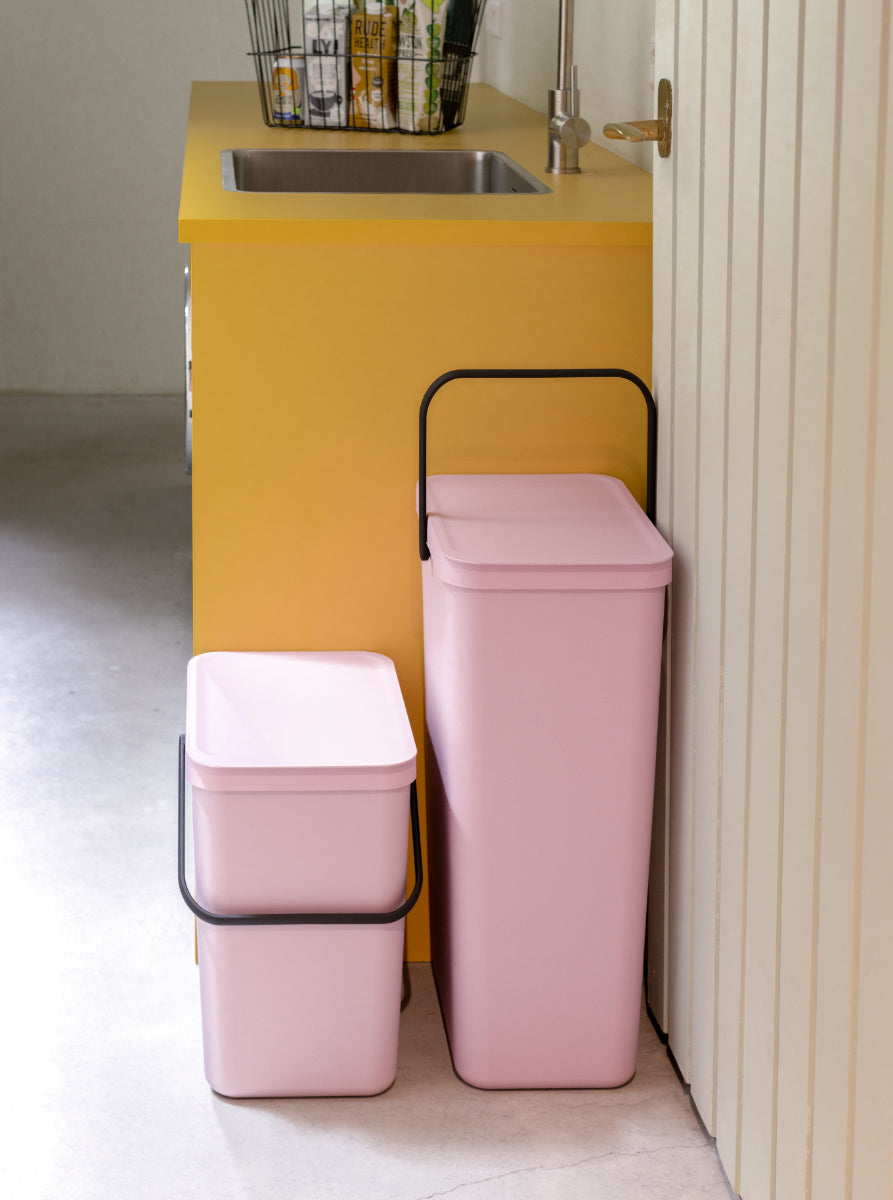 Brabantia Recyclingbox Sort & Go – 40 l – Kunststoff, rechteckig – rosa