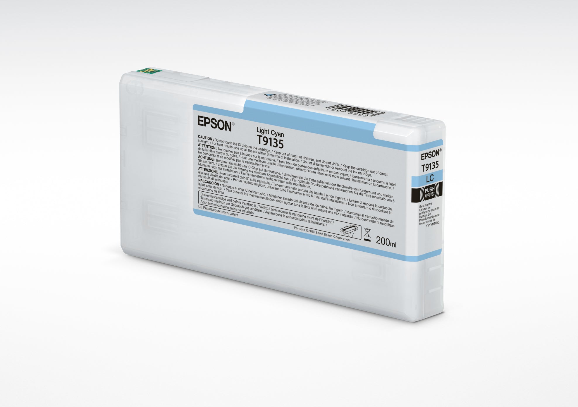 Epson Tintenpatrone T9135 (T913500), cyan, 200 ml, original – für SureColor SC-P5000