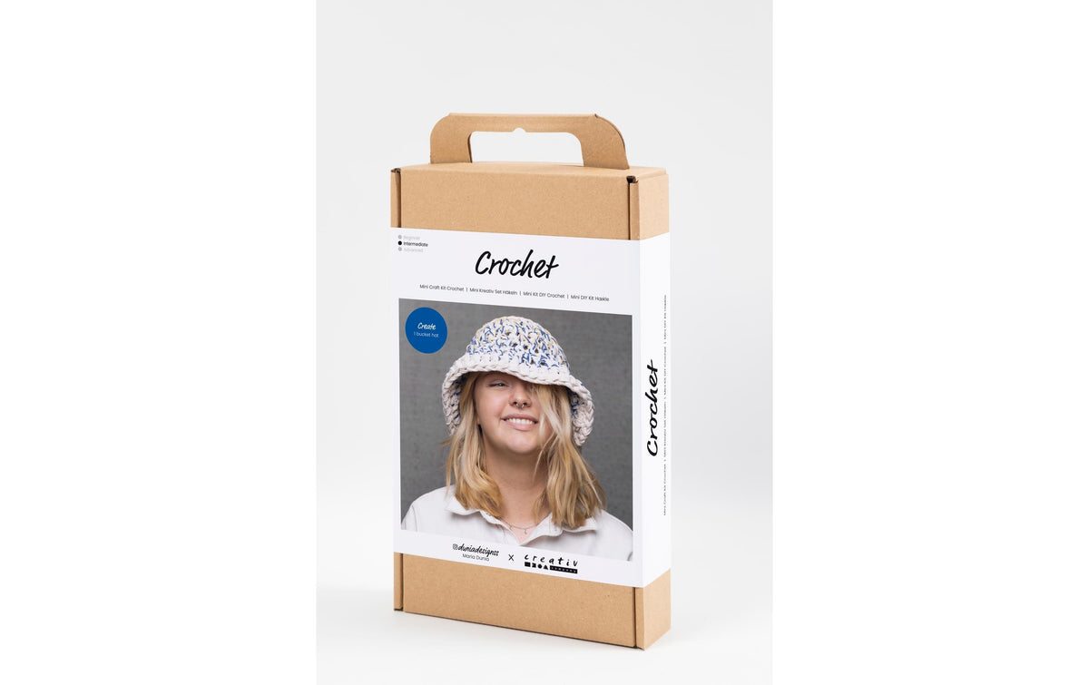 Creativ Company Häkelset Hut – Gelb, 1 Stk.