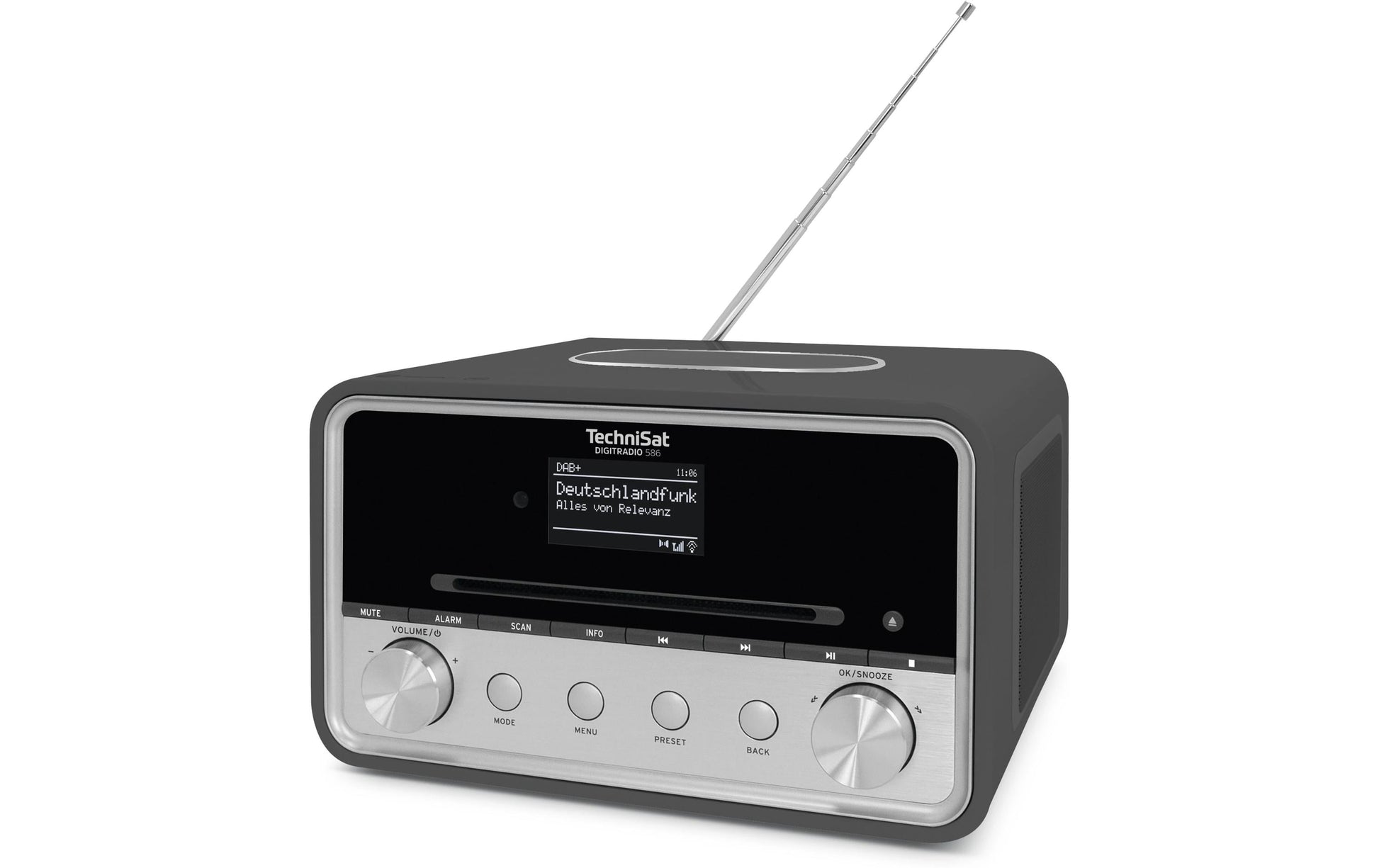 TechniSat DigitRadio 586 – DAB-/Internetradio – Tischradio – DAB+, UKW, Bluetooth, WLAN, Spotify – Anthrazit