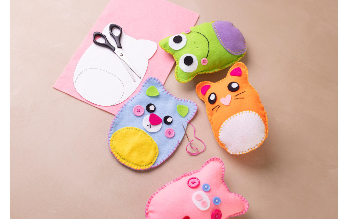Creativ Company Starter-Nähset für Kinder – Filz – Mehrfarbig – ab 6 Jahren