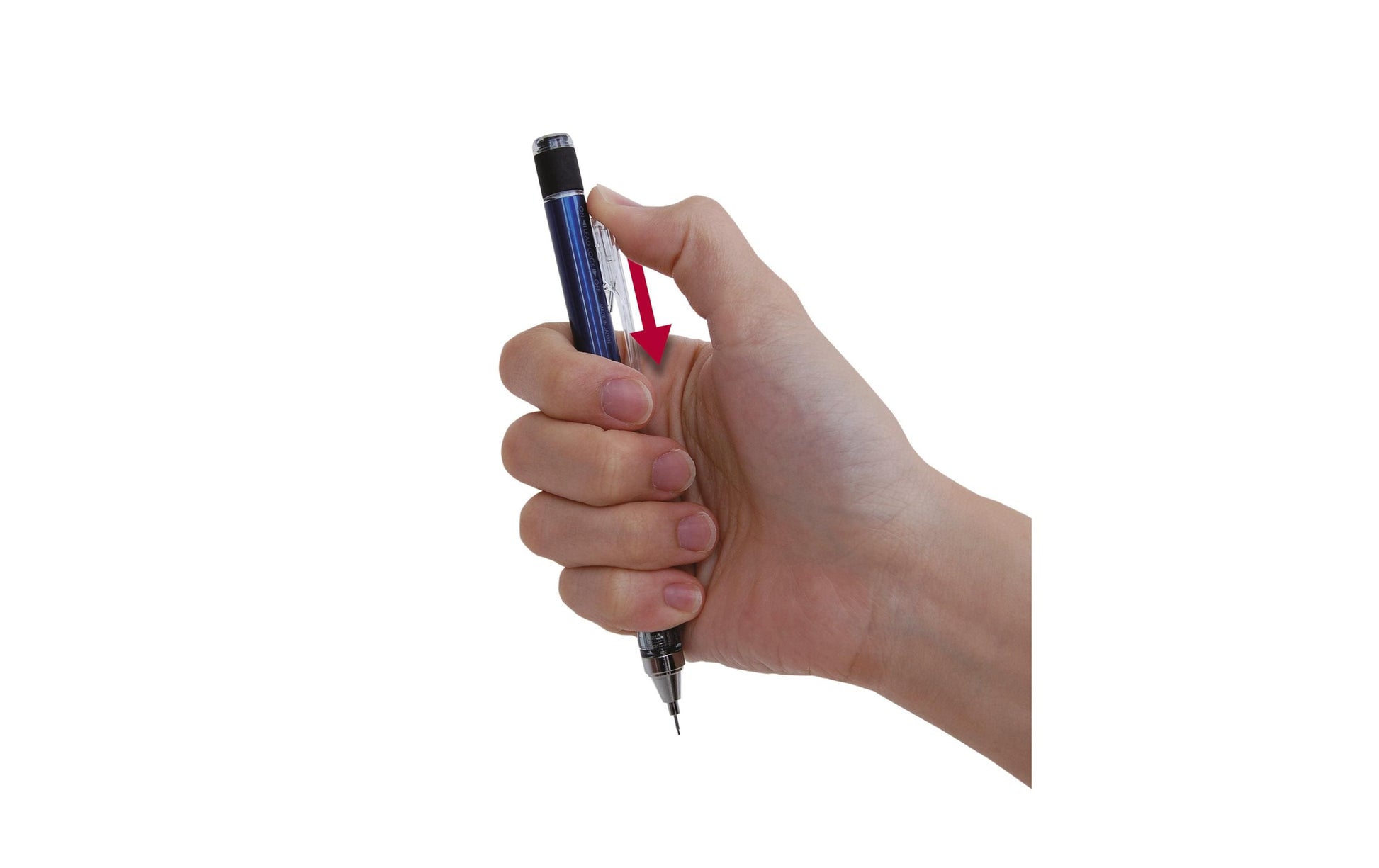 Tombow MONO graph Druckbleistift – 0,7 mm – Schwarz/Orange – Schüttel-Mechanismus – 1er-Pack