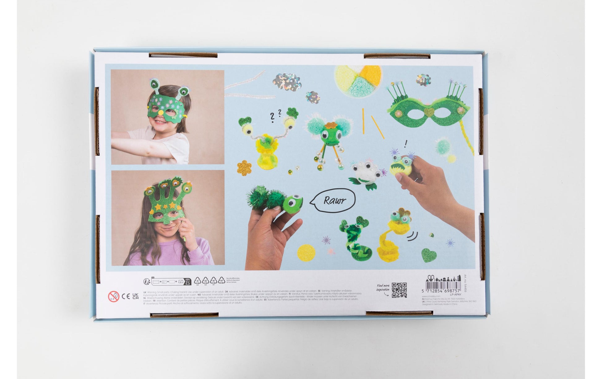 Creativ Company Bastelset – Monster – 16-teilig – ab 4 Jahren – Mehrfarbig