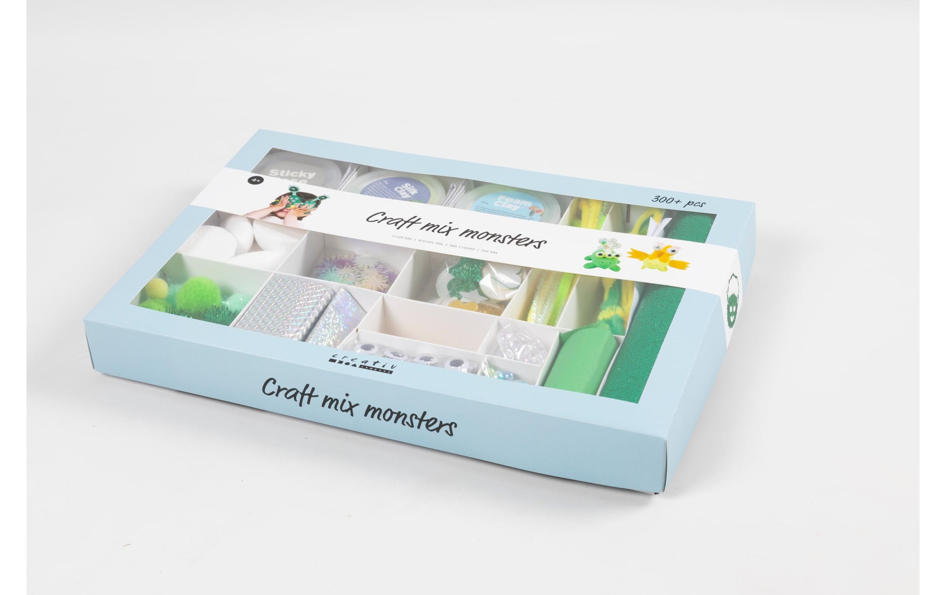 Creativ Company Bastelset – Monster – 16-teilig – ab 4 Jahren – Mehrfarbig