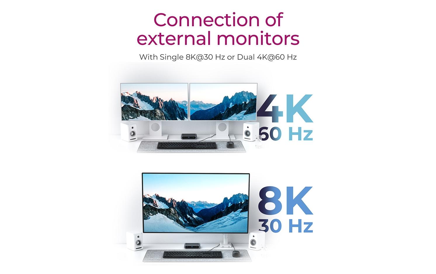 ICY BOX IB-HUB801-TB4 Thunderbolt-Hub – Thunderbolt 4, 1× USB-A, 85 W PD, 3× TB4, für Windows/Mac