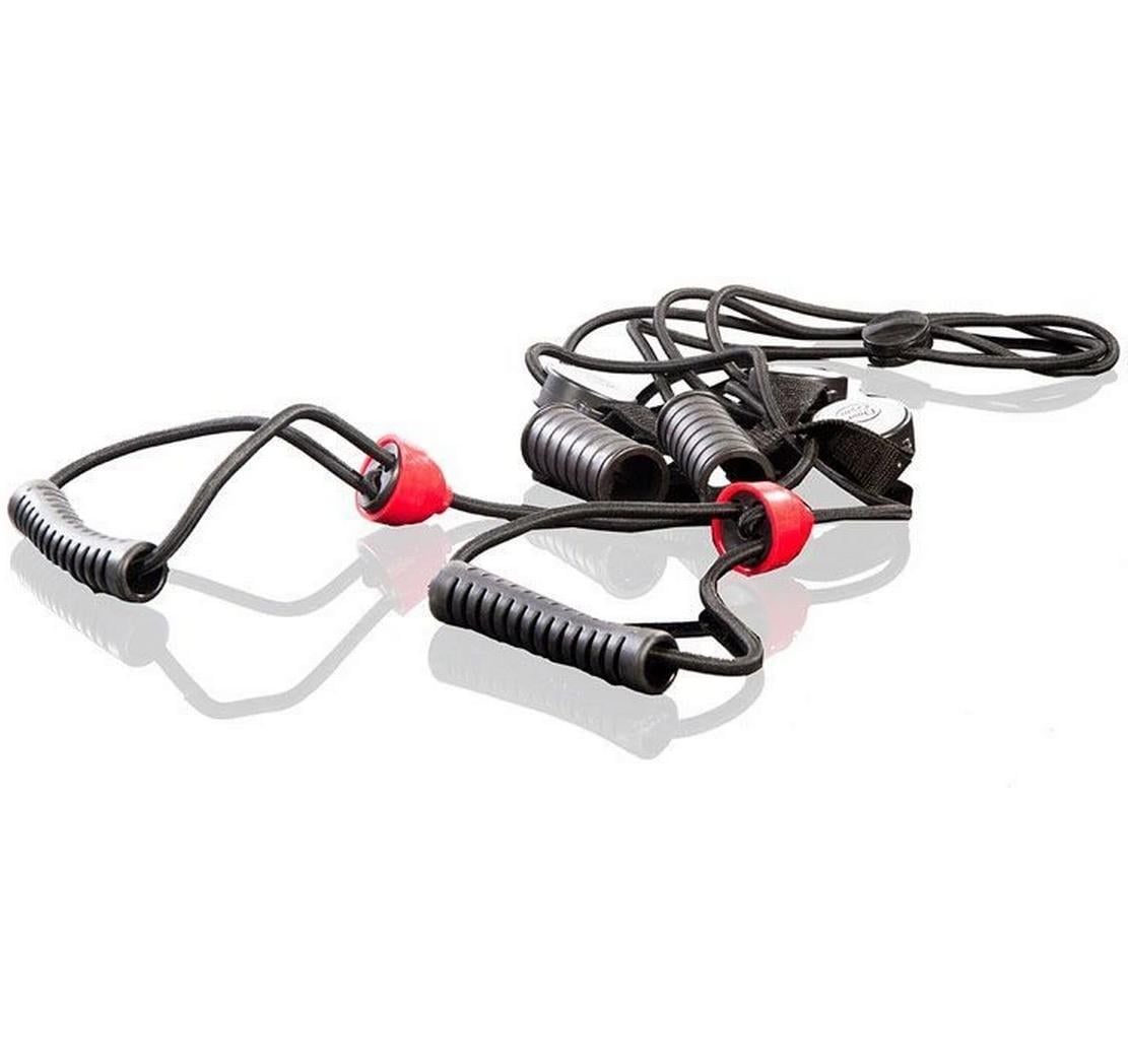 Gymstick Multigriff Klimmzugstange, 200 cm – Schwarz/Rot, Nylon/Polypropylen/TPR