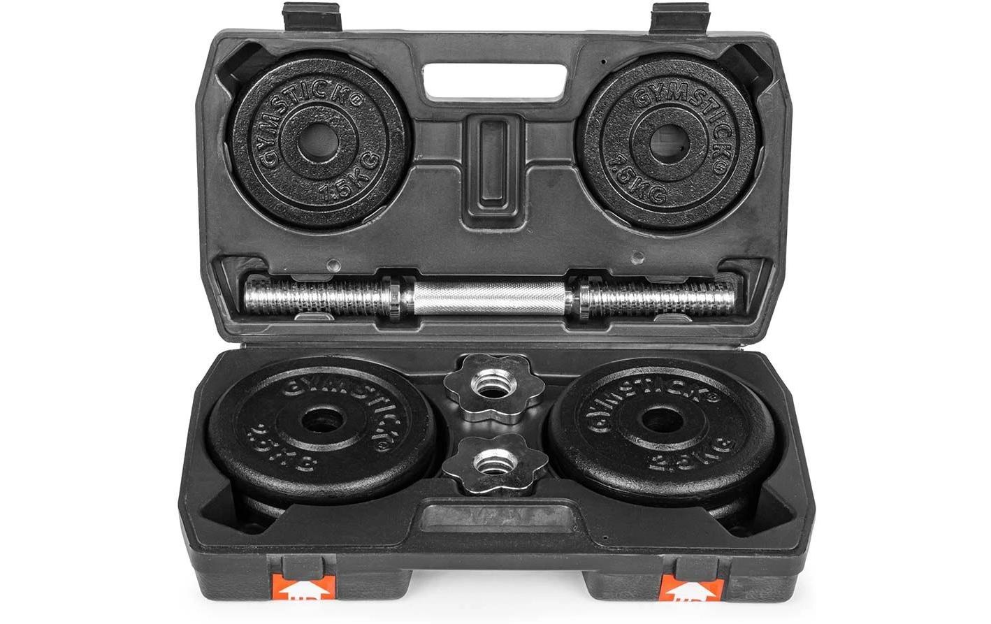Gymstick Kurzhantel-Set 61070-15, 15 kg, Schwarz, Stahl/Eisen