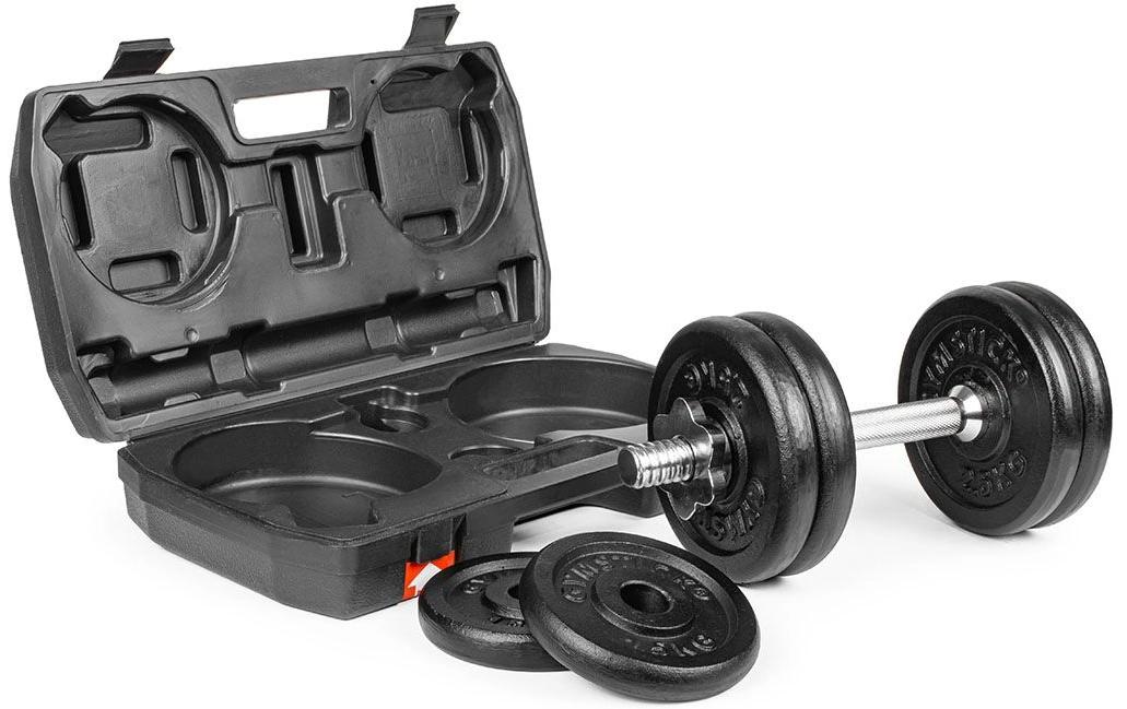 Gymstick Kurzhantel-Set 61070-15, 15 kg, Schwarz, Stahl/Eisen