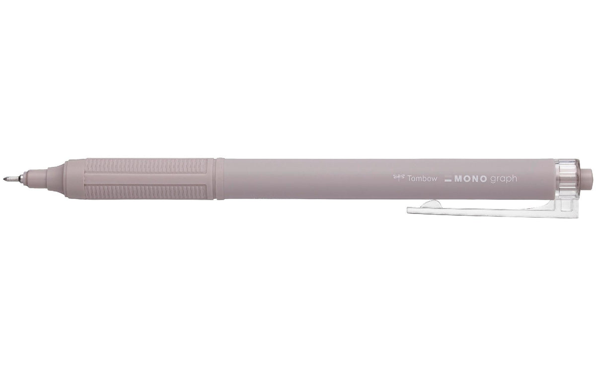 Tombow MONO graph Lite Kugelschreiber – Blau, Spitze 0,5 mm, Druck, Braun, nachfüllbar, 1er Pack