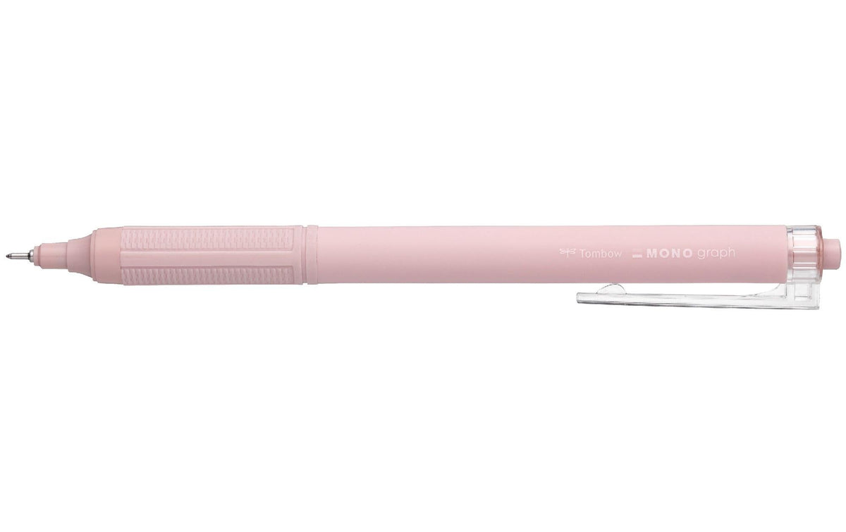 Tombow MONO graph Lite Kugelschreiber – Blau, Spitze 0,5 mm, Druck, Pink, nachfüllbar, 1er Pack