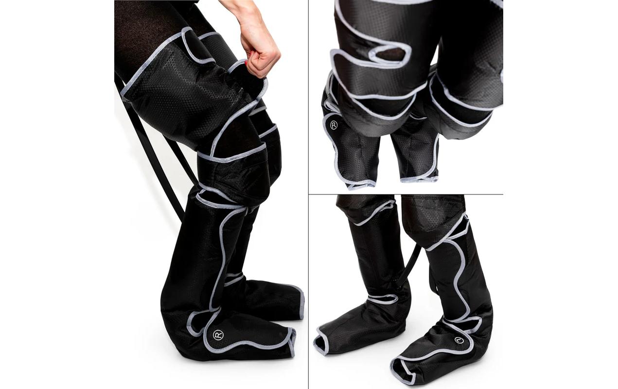 Bodi-Tek Massagegerät – Schwarz, 1400 g, Kompressionsmassage, Vibrations- und Wärmefunktion, für Beine