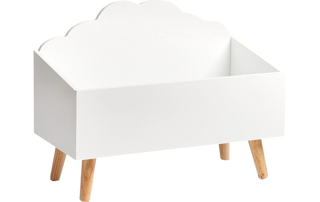 Zeller Present Truhe – Holz – Weiss – 280 × 450 × 580 mm