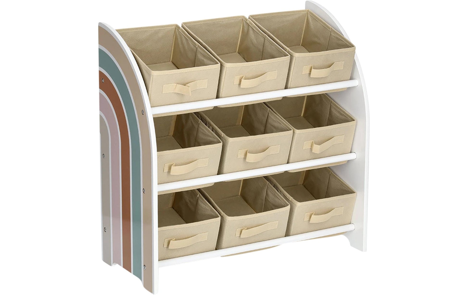 Zeller Present Kinderegal Rainbow Aufbewahrungsbox 9 Fächer – MDF – mehrfarbig – 300 × 640 × 650 mm
