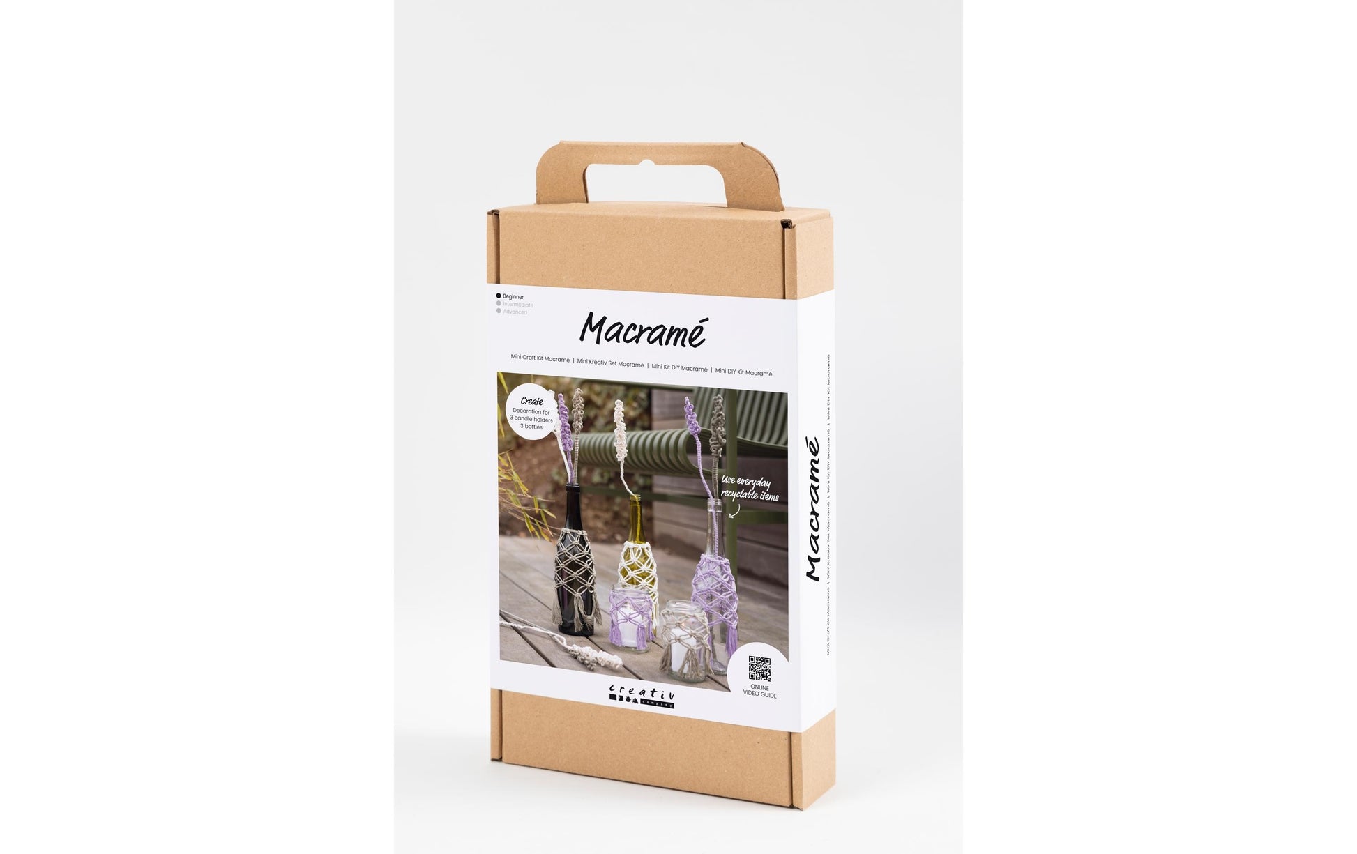 Creativ Company Makramee-Set – 2-teilig – Violett – Garn inkl. Schnüre – ab 10 Jahren