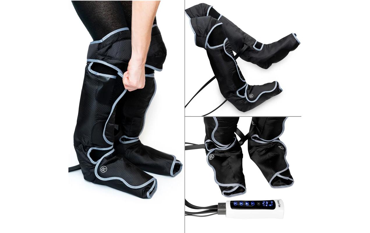 Bodi-Tek Massagegerät – Schwarz, 1400 g, Kompressionsmassage, Wärmefunktion, Vibrationsfunktion, für Beine