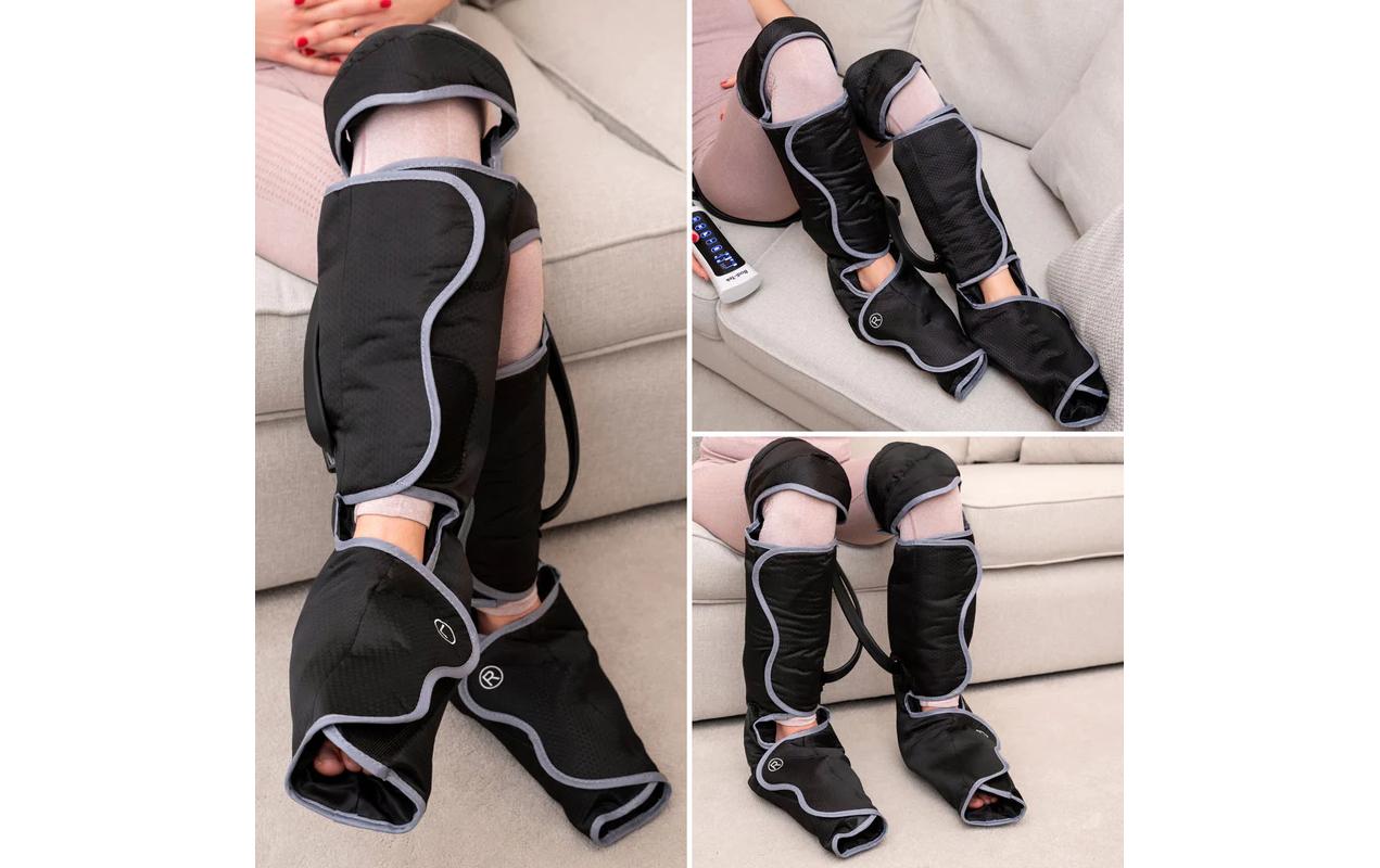 Bodi-Tek Massagegerät – Schwarz, 1400 g, Kompressionsmassage, Wärmefunktion, Vibrationsfunktion, für Beine